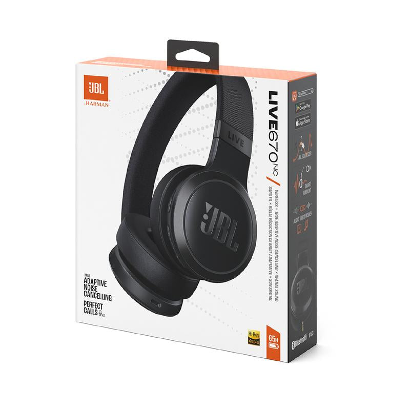 JBL Live 670NC, Wireless On-Ear Headphones with True Adaptive Noise Cancelling